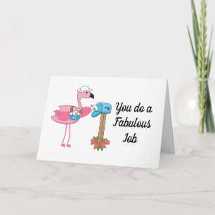 Funny Florida Flamingo Mail Dam Brev Carrier Kort