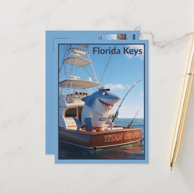 Funny Florida Keys Postcard Vykort (Fram/Back In Situ)