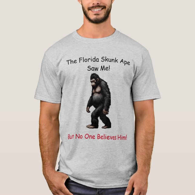 Funny Florida Skunk Ape T Shirt (Framsida)