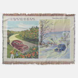 Funny Florida Sol mot Snö Blanket Filt