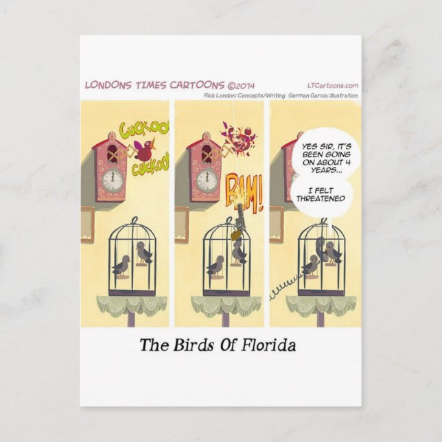 Funny Florida står ut med dina markfåglar Vykort (Framsida)