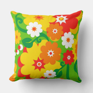 Funny Flower Power Tapet Kudde