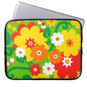 Funny Flower Power Tapet Laptop Fodral
