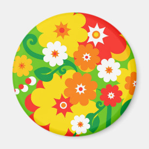 Funny Flower Power Tapet Magnet