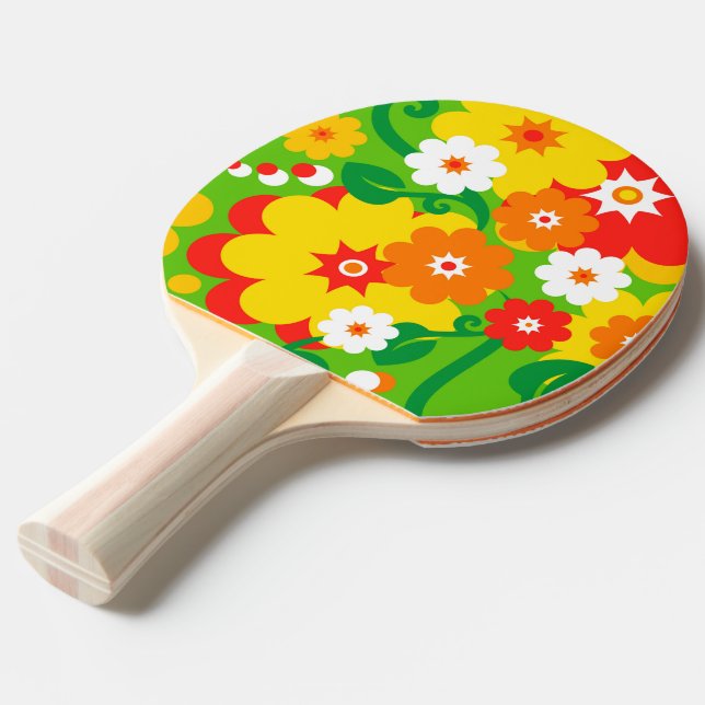 Funny Flower Power Tapet Pingisracket (Frontvinkel)