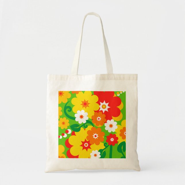 Funny Flower Power Tapet Tygkasse (Framsidan)