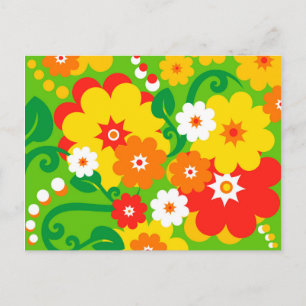Funny Flower Power Tapet Vykort