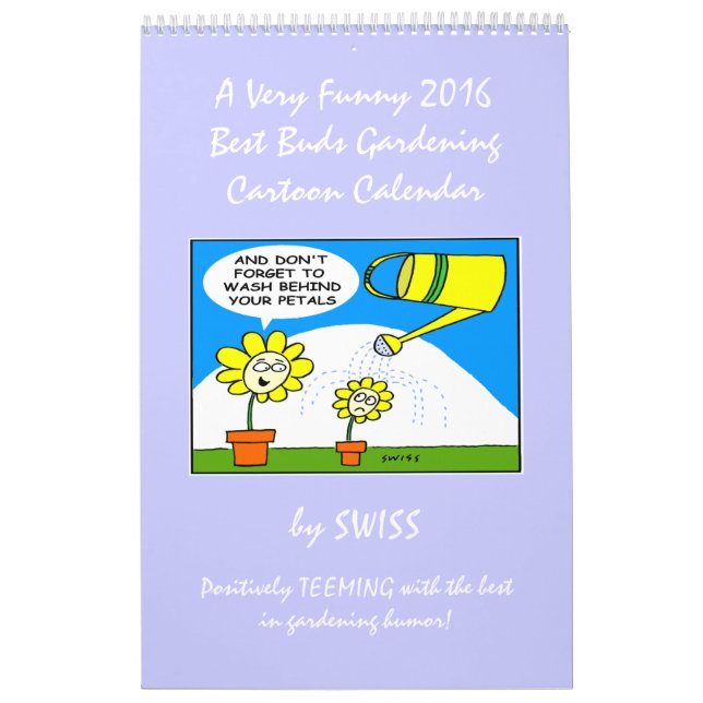Funny Flowers Tecknads Gardeners Tecknad Calendar Kalender (Omslag)