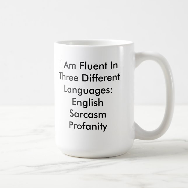 Funny Fluent English Profanity Sarcasm Mugg (Höger)