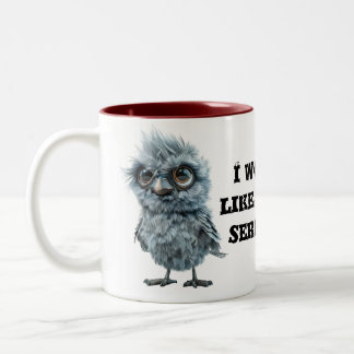 Funny Fluffy Bird Mugg