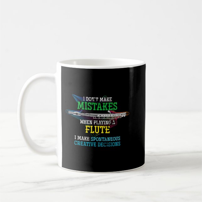 Funny Flute Player Classic Music Flutist Gift Flut Kaffemugg (Vänster)