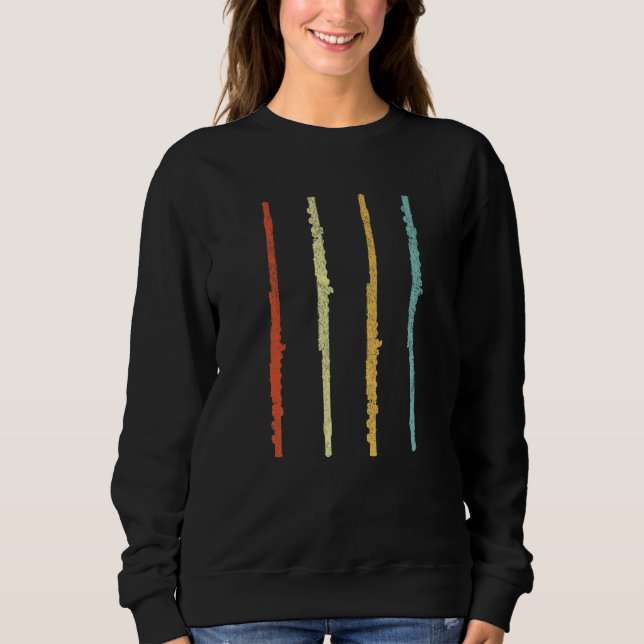 Funny Flute Player Flutist Retro T Shirt (Framsida)