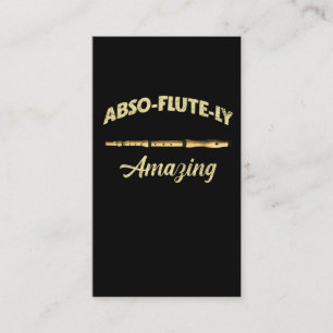 Funny Flute Pun Fantastisk Musical Vind Instrument Visitkort
