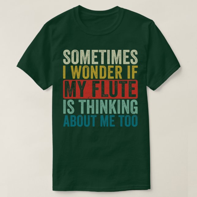 Funny flute Retro Flutist Design T Shirt (Design framsida)