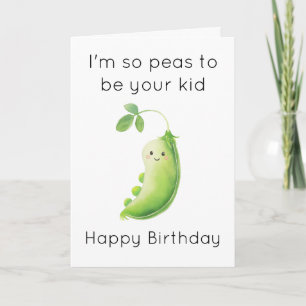 Funny födelsedag från Kid - Cute Peas Pun Kort