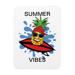 Funny födelsedag Surfing Pineapple Magnet