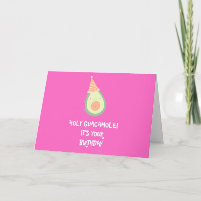Funny födelsedagskort Avocado Birthday Card Kort (Framsida)