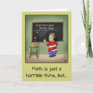 Funny Födelsedagskort: Birthday Math Kort