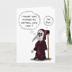 Funny Födelsedagskort: Grim Thoughts Kort