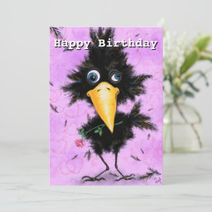 Funny födelsedagskort med Romantic Bird