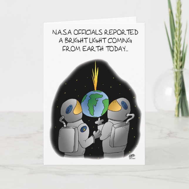 Funny Födelsedagskort: NASA-Officieller Kort (Framsida)