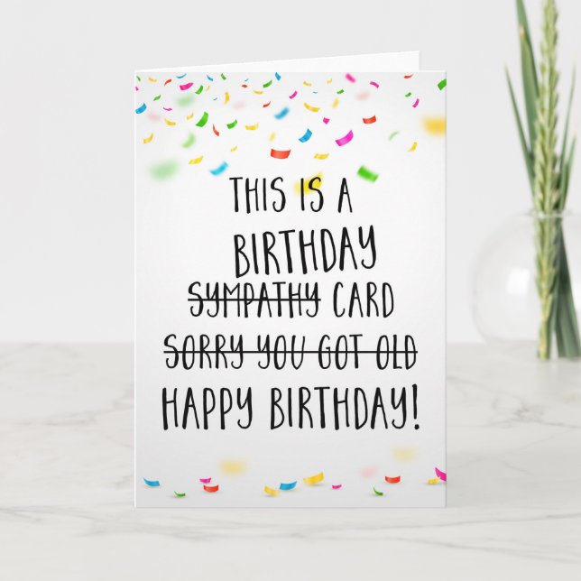 Funny födelsedagskort, Rude Birthday Card, roligt  Kort (Framsida)