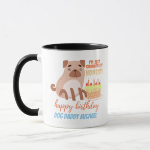 Funny födelsedagspresent för PUG HUND Pappa Mamma Mugg