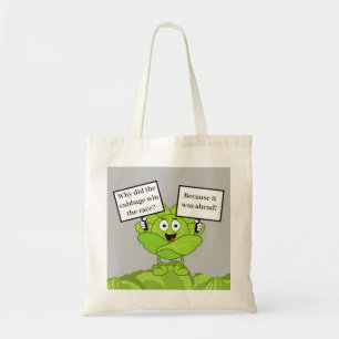 Funny Food Cabbage Joke Tote Bag Tygkasse