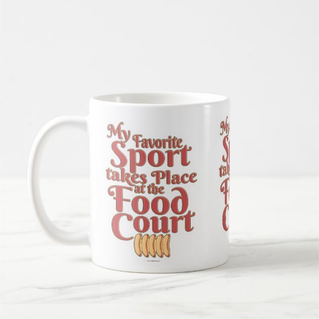 Funny Food Court Sport Eating Slogan Kaffemugg (Vänster)