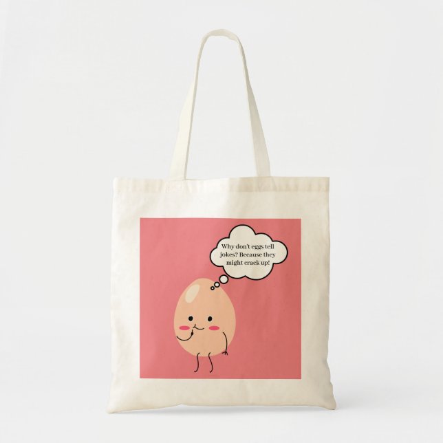 Funny Food Joke Tote Bag Tygkasse (Framsidan)