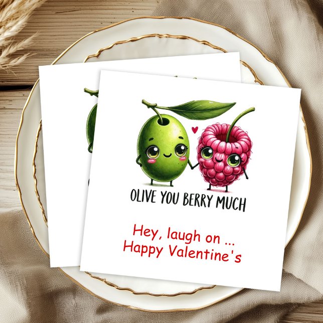 Funny Food Personalized Sweet Valentine Napkins Pappersservett (Funny Food Personalized Sweet Valentine Napkins

)