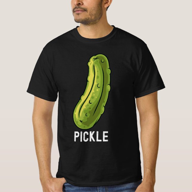 Funny Food Pickle T Shirt (Framsida)