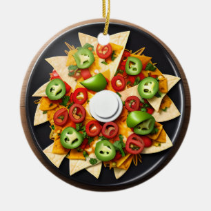 Funny Food Pun Genomsnittlig jul i Nacho Julgransprydnad Keramik