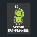 Funny Food Pun Pea Cute Vegetable Joke Happiness Vykort<br><div class="desc">En fin grönsakspun för hela kärlek Pea-skämten.</div>