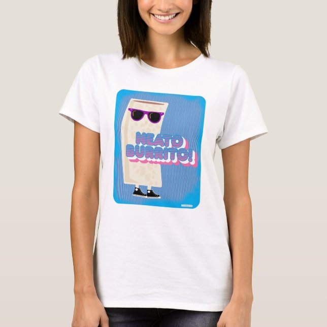 Funny Food Slogan Tasty Neato Burrito Tee Shirt (Framsida)