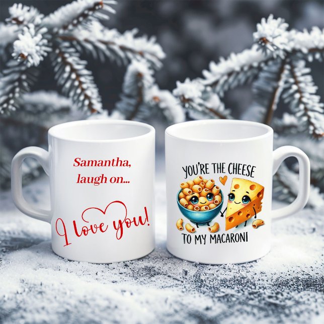 Funny Food Valentine Mug Custom Name Love Gift Kaffemugg (Funny Food Valentine Mug Custom Name Love Gift)