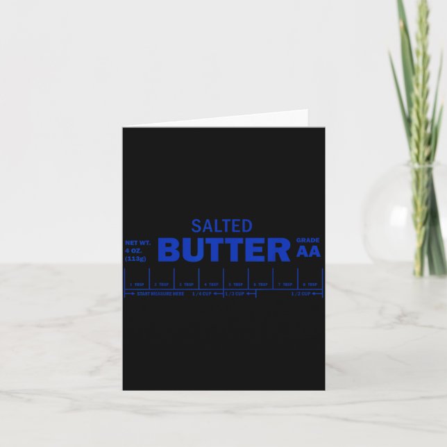 Funny Foodie Baker Baking Salted Butter  Kort (Framsida)