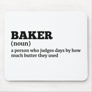 Funny Foodie - Baker Definition Mouse Pad Musmatta