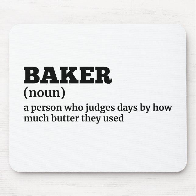 Funny Foodie - Baker Definition Mouse Pad Musmatta (Framsidan)