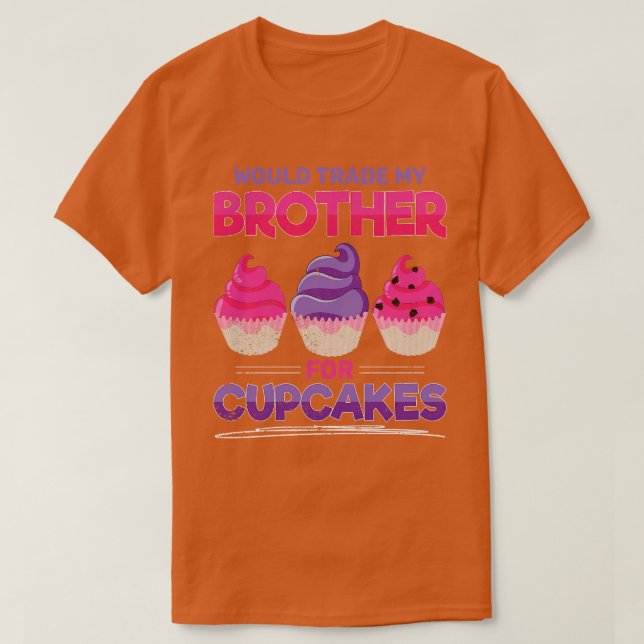 Funny Foodie Baking Sweets Brother Frosting Cupcak T Shirt (Design framsida)