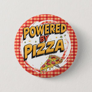 Funny Foodie Suppory pizza älskare Power Knapp