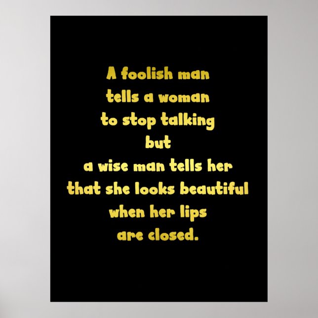 Funny Foolish and Wise Man Joke Poster (Framsidan)