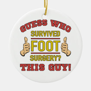 Funny Foot Surgery Julgransprydnad Keramik