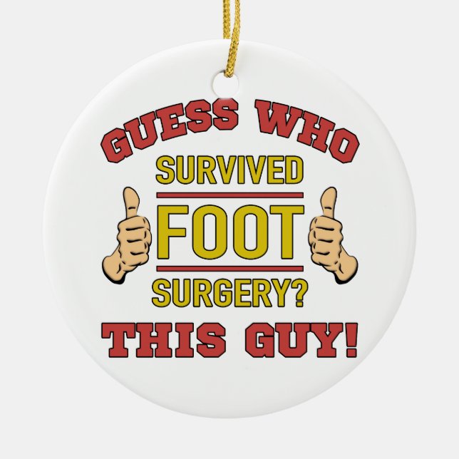 Funny Foot Surgery Julgransprydnad Keramik (Framsidan)