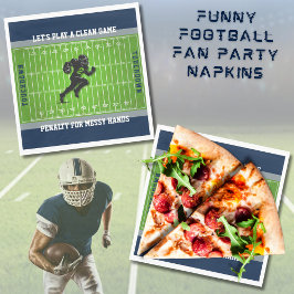 Funny Football Field Penalty Game Day Napkins Pappersservett