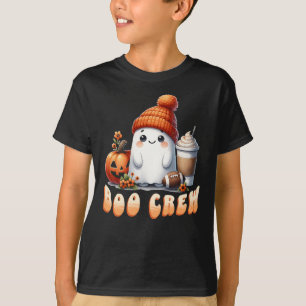 Funny Football Halloween Boo Crew Cute Ghost T Shirt