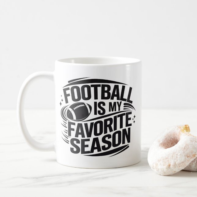 Funny Football is My Favorite Season Player Coach Kaffemugg (Med munk)