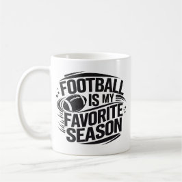 Funny Football is My Favorite Season Player Coach Kaffemugg