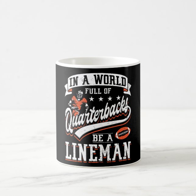 Funny Football Lineman Kaffemugg (Center)