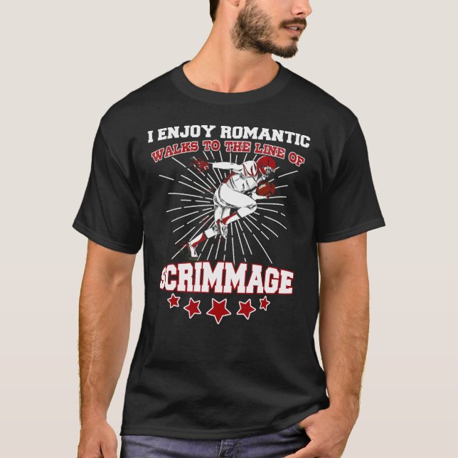 Funny Football Lineman Offensive Line Player Gift T Shirt (Framsida)